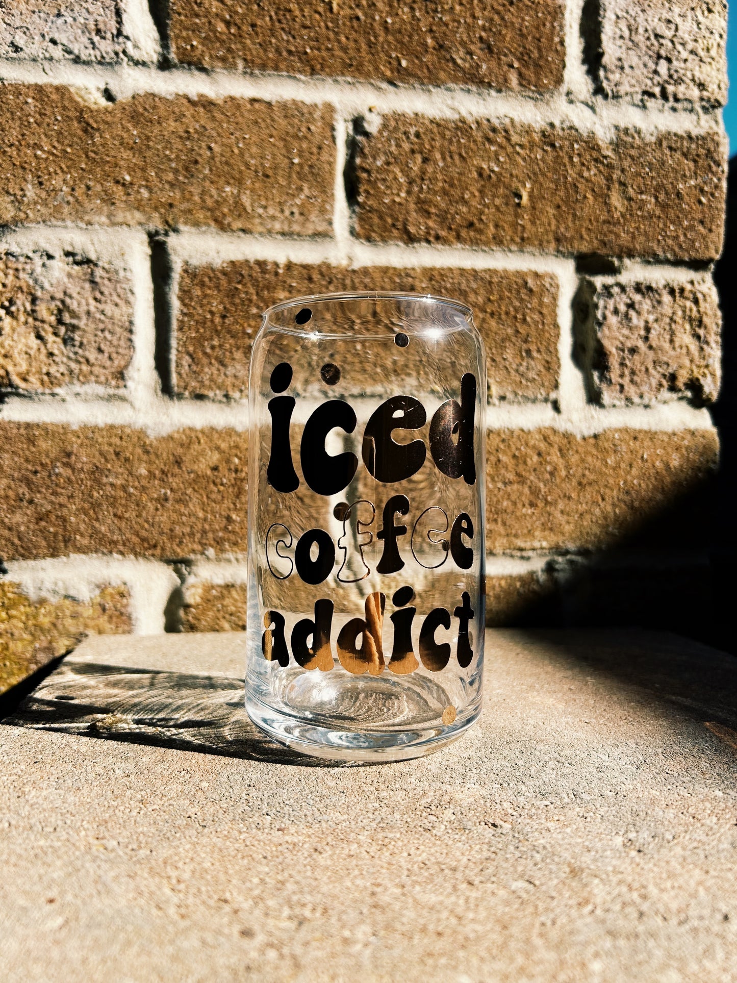 Iced coffee addict cup