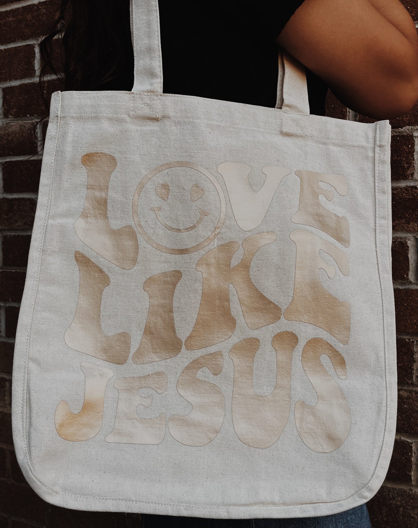 Love like Jesus tote bag