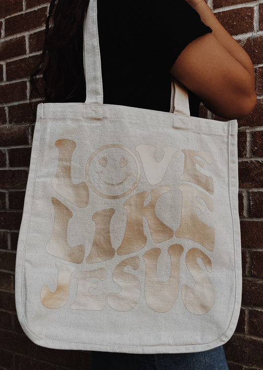 Love like Jesus tote bag