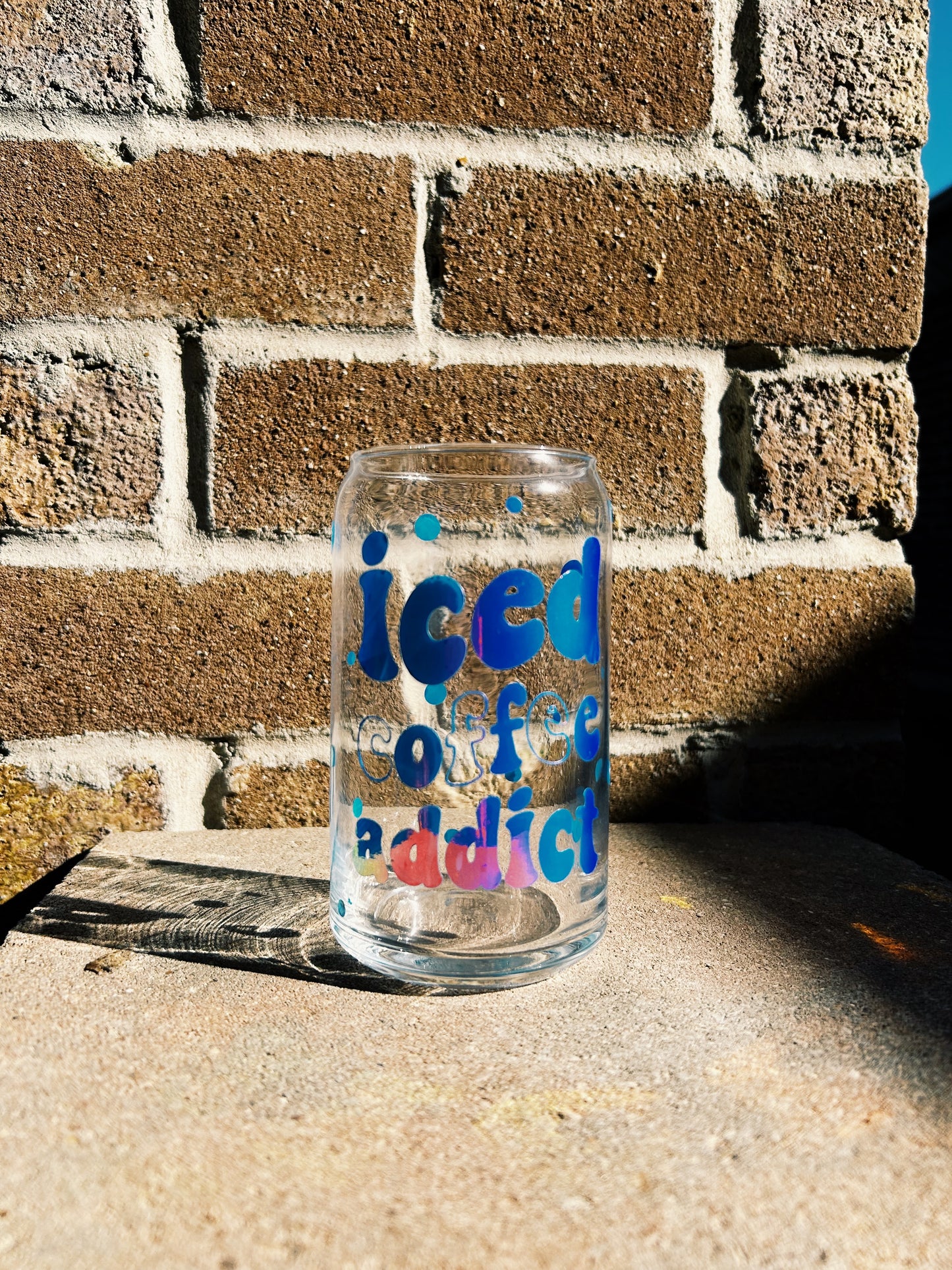 Iced coffee addict cup