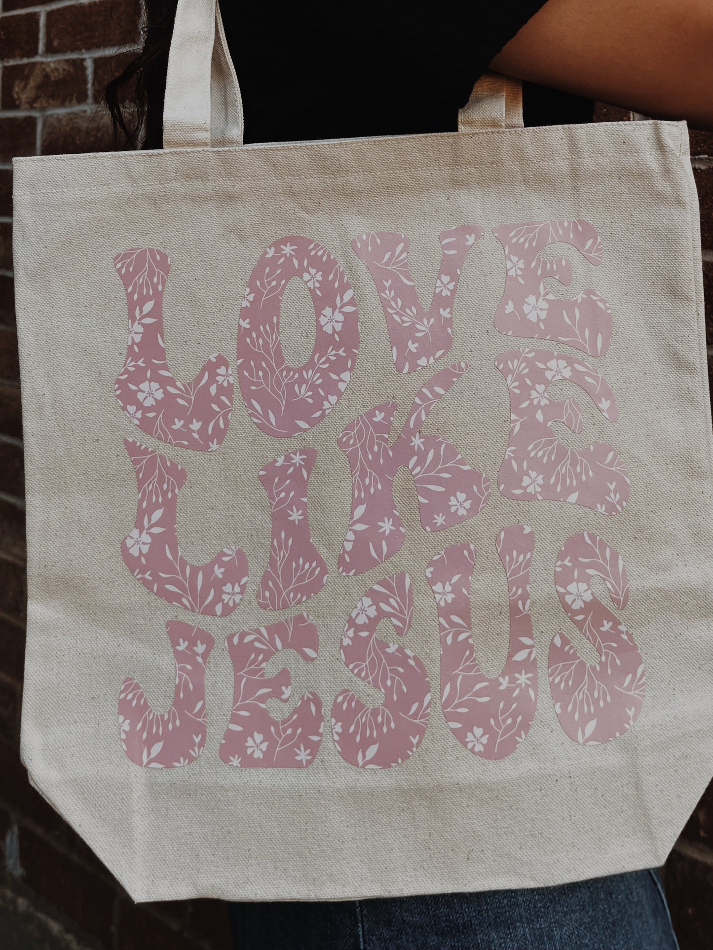 LOVE LIKE JESUS tote bag