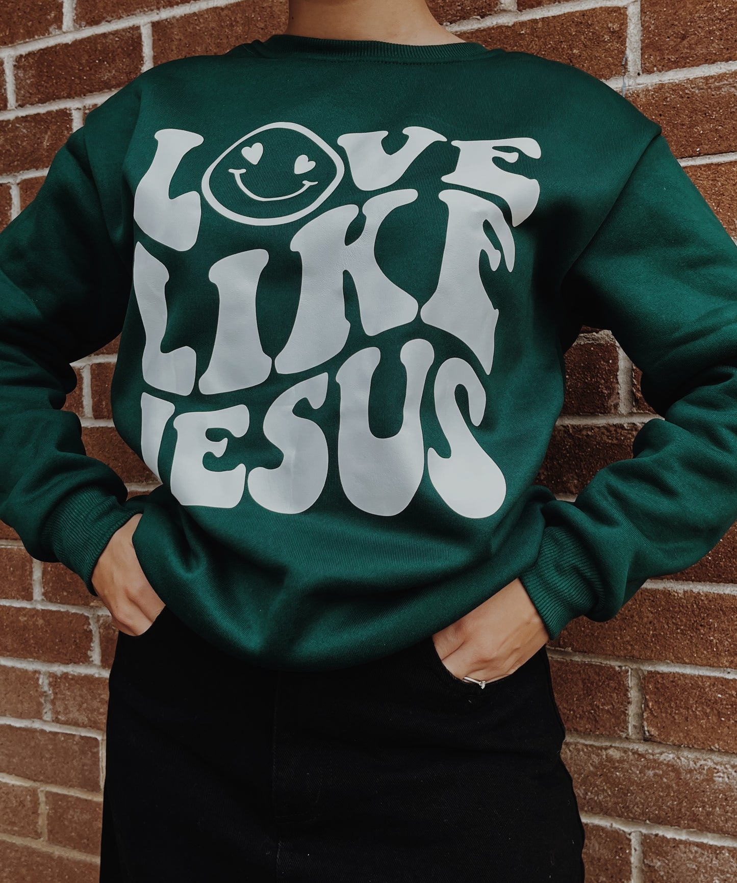 Love like Jesus Forest green crew