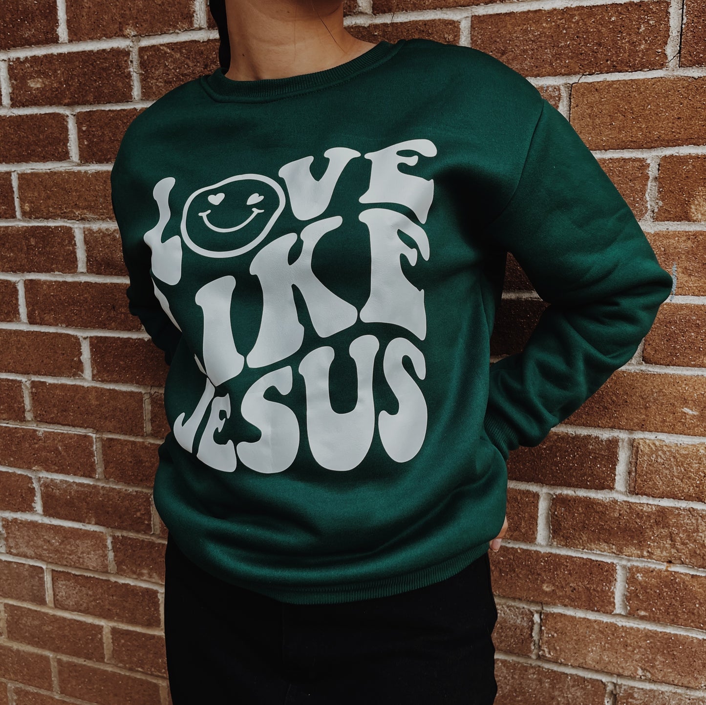 Love like Jesus Forest green crew